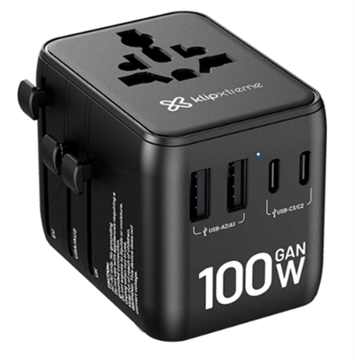 KMC-750 PowerWall Uni 100 All-in-One Universal Travel Adapter-Lateral View