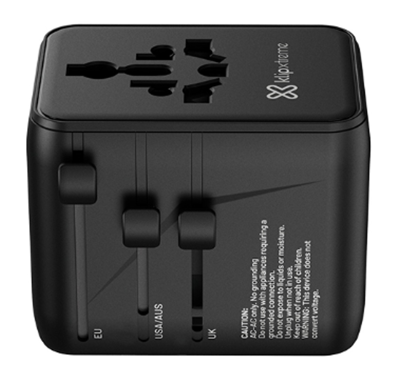 KMC-750 PowerWall Uni 100 All-in-One Universal Travel Adapter-Left Side View