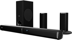 Klip Xtreme BoomBar Air Ultra - Barra de Sonido con Subwoofer & Altavoces Posteriores, Bluetooth, HDMI, 3.5mm, USB, Óptico, Negro