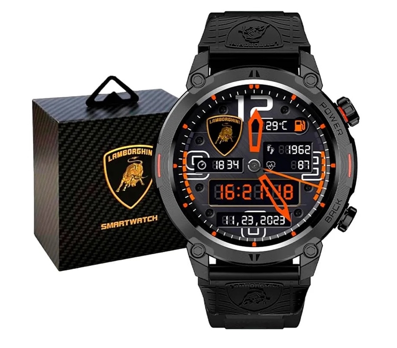 Reloj inteligente Lambo Aventador Ultimae Nero Vista frontal