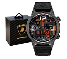 Lambo Smartwatch Aventador Ultimae nero - SmartWatch Para Android / iOS, 300 mAH, Memoria 128 MB, Negro 