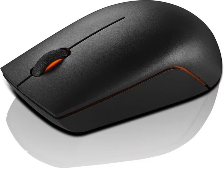 Lenovo 300 Mouse Inalámbrico Compacto Vista Lado Derecho desde Arriba