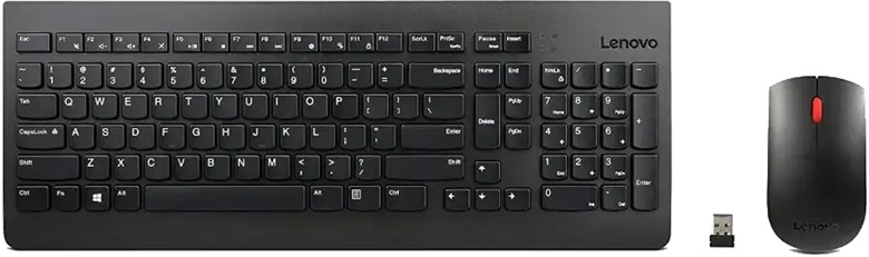 Lenovo Essential 4x31n50731 - Combo de Teclado y Mouse Inalámbricos Español Negro - Vista Desde Arriba