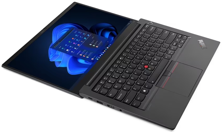 Lenovo ThinkPad E14 Gen 4 BLACK isometric left view open