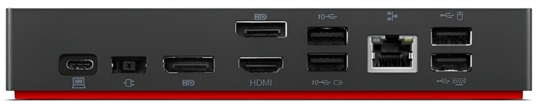 Lenovo ThinkPad Universal USB-C Docking Station - 40ay0135us - rear view