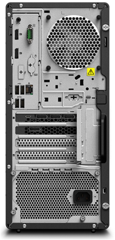 Lenovo ThinkStation P340 Tower Intel Core i5-10500 16GB RAM SSD 512GB Back Side
