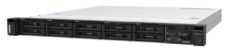 Lenovo ThinkSystem SR250 V3 - Rack Server 7DCLA022LA front view