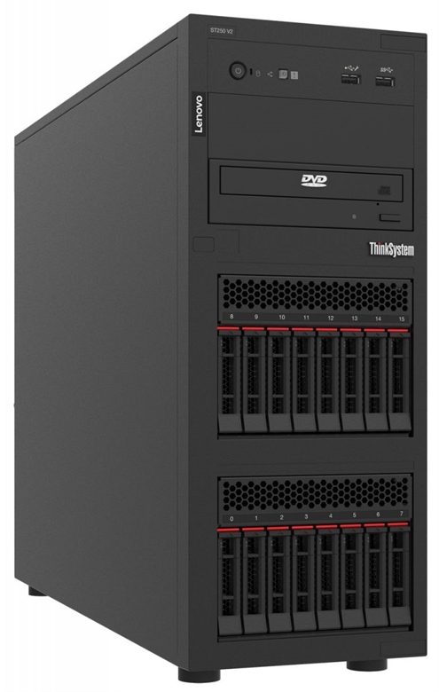 Lenovo ThinkSystem ST250 V2 - Tower Server 7D8F100LLA front view