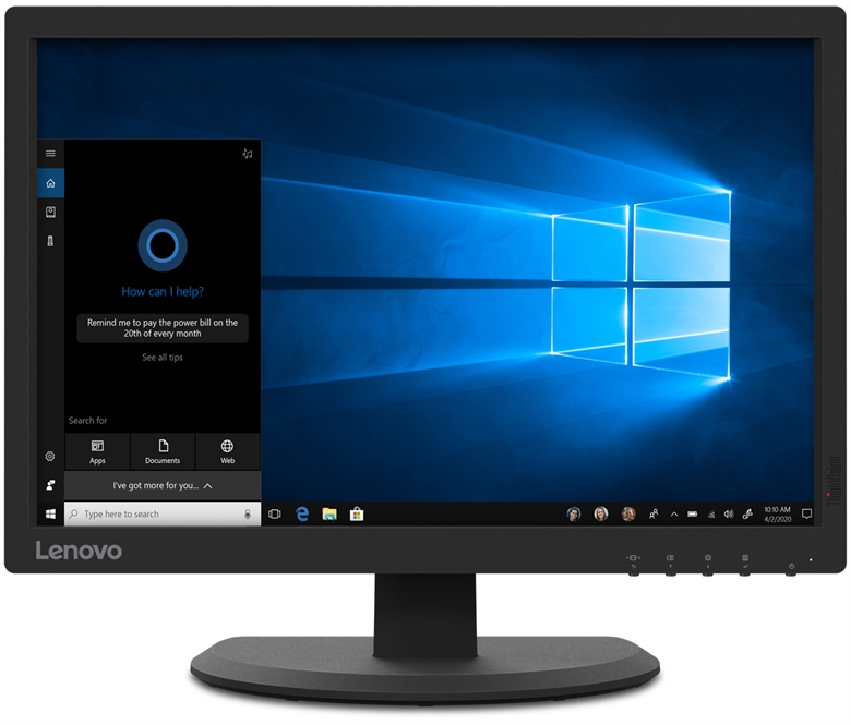 Lenovo ThinkVision E20-20 Front View