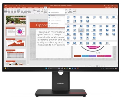 Lenovo ThinkVision T27-40 Monitor - 64A5MAR6LA - front view