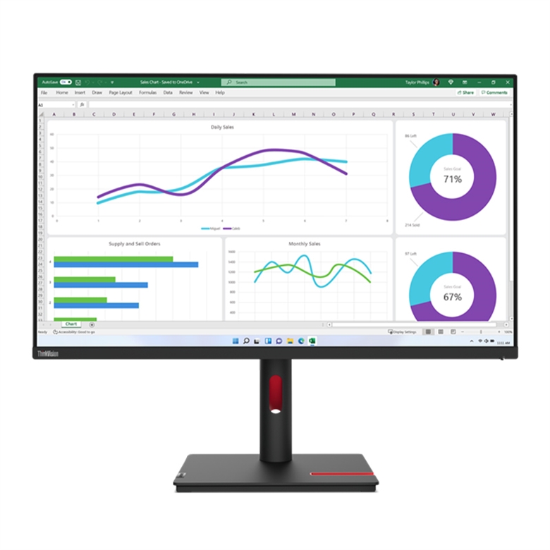 Lenovo ThinkVision T32h-30 - Monitor 63D3GAR1LA front view