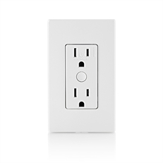 Leviton  - Tomacorriente Inteligente Wi-Fi Decora Smart de 2da Gen, Resistente a Manipulación, Carga de Uso General de 15 A y LED de 5 A, Requiere Cable Neutro