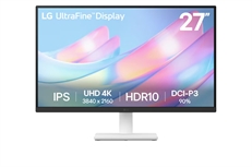 LG UltraFine Display - Monitor, 27", UHD 3840 x 2160, IPS, Tiempo de Refresco 60Hz, HDMI, DisplayPort, Blanco