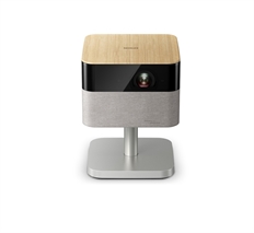 Epson Lifestudio Flex Plus EF-72  - Smart Portable Projector, 4K PRO-UHD, 1,000 Lumens, HDMI, USB-C, Wi-Fi, Bluetooth, Oak Wood Style
