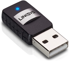 Linksys AE6000 - Mini Adaptador Wireless-AC, USB 2.0, Banda Dual Seleccionable, Hasta 583Mbps