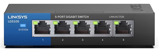 Linksys LGS105 Switch Gigabit Ethernet de 5 Puertos No Administrado Vista Frontal