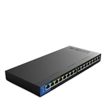 Linksys LGS116P - Switch, 16 Ports, Gigabit Ethernet PoE, 32Gbps