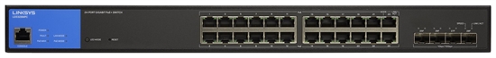 Linksys LGS328MPC Managed PoE+ Gigabit Switch 24 Ports Front View