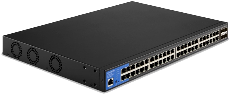 Linksys LGS352MPC Switch Administrable Inteligente Gigabit PoE+ 48 Puertos Vista Frontal