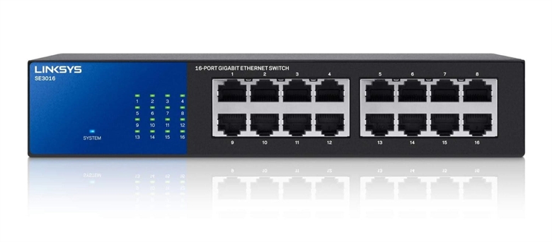 Linksys SE3016 Switch Ports View