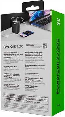 lip Xtreme Power bank 24 pin USB-C 2 4 pin USB Type A 3 24 pin USB-C Lithium polymer For Universal 140W 30 000mAh Box View 5