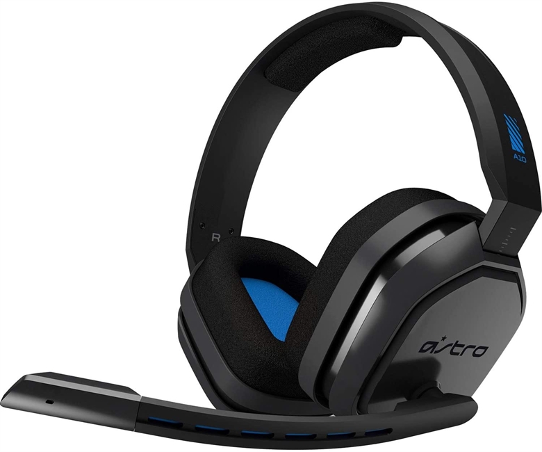 Logitech Astro A10 Black and Blue Vista Isometrica