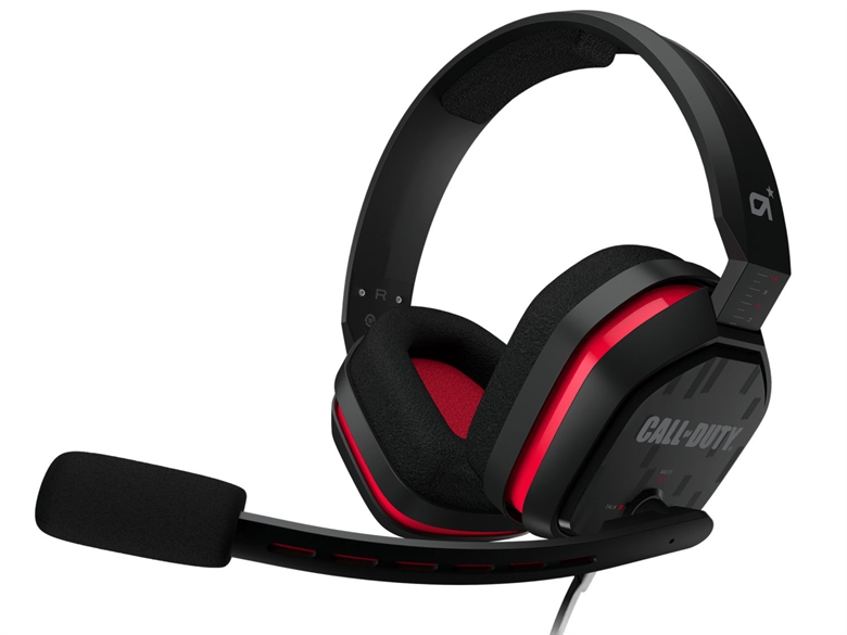 Logitech Astro A10 Call of Duty Rojo Headset Vista Isométrica Izquierda