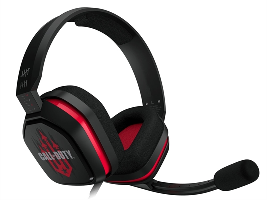 Logitech Astro A10 Call of Duty Rojo Headset Vista Isométrica Derecha