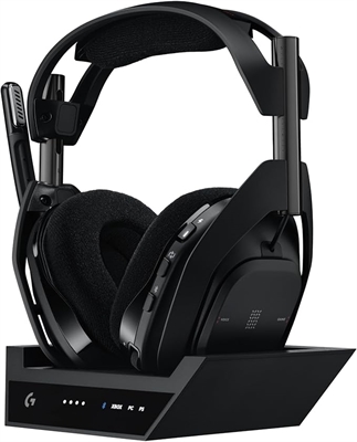 Logitech Astro A50 X LIGHTSPEED black front view