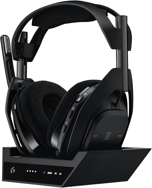 Logitech Astro A50 X LIGHTSPEED black front view