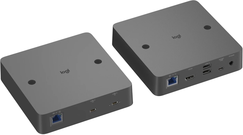 Logitech Extend Video Conferencing Extender USB C HDMI Ethernet Black Front View 3
