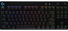 Logitech G Pro - Gaming Keyboard, Mechanical, GX Blue Switch, Wired, USB, RGB, English, Black