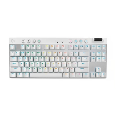 Logitech G PRO X TKL LIGHTSPEED White front1 view