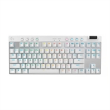 Logitech G Pro X TKL - Teclado Gaming, Mecánico, Switch GX Marrón, Inalámbrico, USB, RGB, Inglés, Blanco