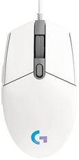 Logitech G203 Lightsync - Mouse, Wired, USB, Optic, Up to 8000 dpi, RGB, White