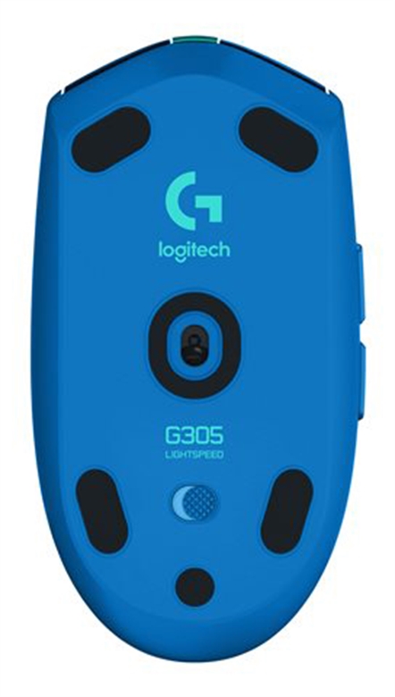 Logitech G305 Mouse Inalámbrico Azul Vista de la Base