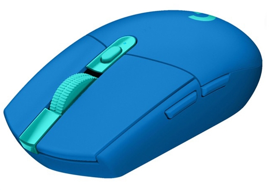 Logitech G305 Blue Wireless Mouse Isometric View