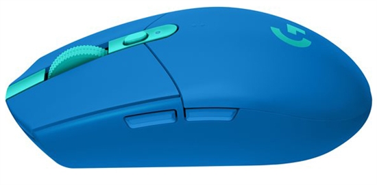 Logitech G305 Mouse Inalámbrico Azul Vista Lateral