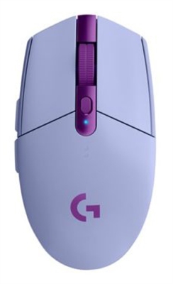 Logitech G305 Purple Wireless Mouse Top View