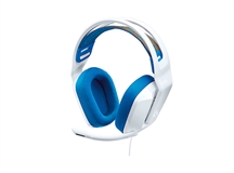 Logitech G335 - Headset, Stereo, Over-Ear Headband, Wired, 3.5mm, 100Hz–10kHz, White and Blue