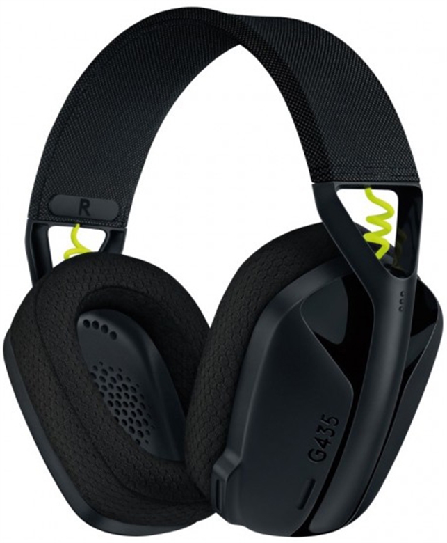 Logitech G435 LIGHTSPEED Gaming Headset Black Front View