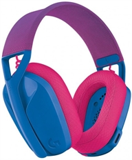 Logitech G435 LIGHTSPEED - Gaming Headset, Stereo, Over-ear headband, Wireless, Bluetooth, USB, Blue and Raspberry
