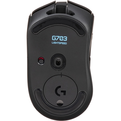 Logitech G703 Lightspeed Wireless Mouse Base View