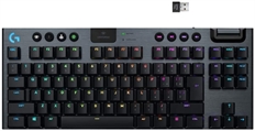 Logitech G915 TKL - Teclado Gaming, Mecánico, Inalámbrico, Bluetooth, RGB, Ingles, Negro