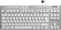 Logitech G915 TKL - Gaming Keyboard, Mechanical, GL Tactile Switch, Wireless, Bluetooth, USB, RGB, English, White
