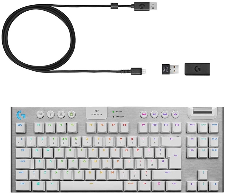 Logitech G915 TKL Mechanical White Keyboard Package Contents