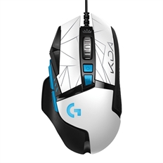 Logitech G G502 HERO K/DA - Mouse Gaming, Cableado, USB, Óptico, 25600 dpi, RGB, Blanco