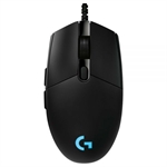 Logitech Gaming Mouse G Pro Hero - Mouse, Cable, USB, Óptico, 25600 dpi, Luces RGB, Negro