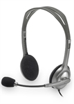 Logitech H111 - Headset, Estéreo, Diadema, Con cable, 3.5 mm, 20Hz-20kHz, Plateado