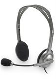 Logitech H111 - Headset, Stereo, Headband, Wired, 3.5 mm, 20Hz-20kHz, Silver